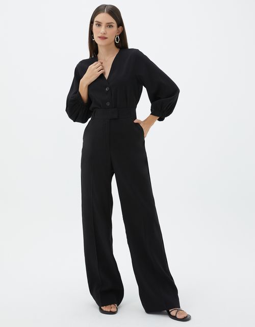 Black wide leg pants