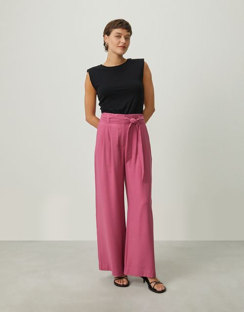 Sao Paulo pants with pink stripe