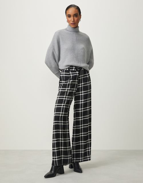 Yarn-dyed plaid pants
