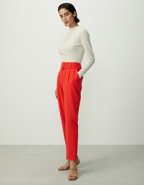 Red Curitiba slim pants