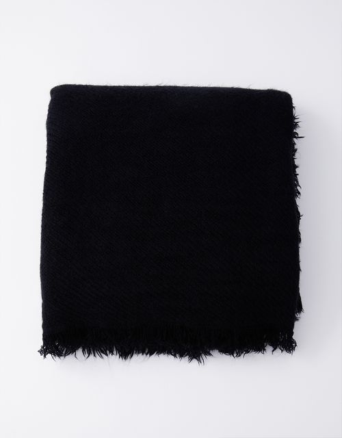 Black textured scarf