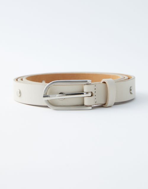 Thin belt with nickel studs