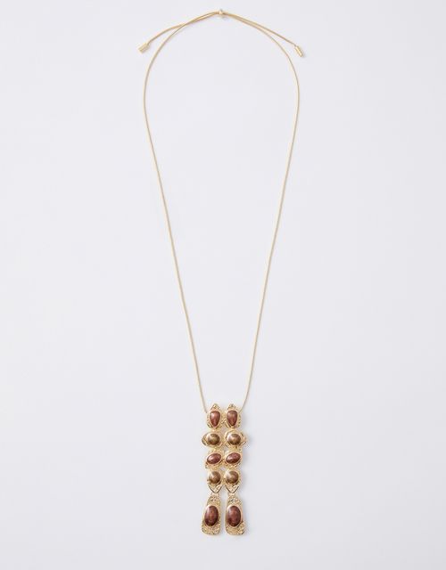 Adjustable resin pendant necklace