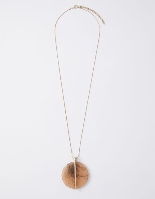 Coffee turtle resin necklace