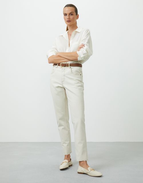 Mom natural twill pants