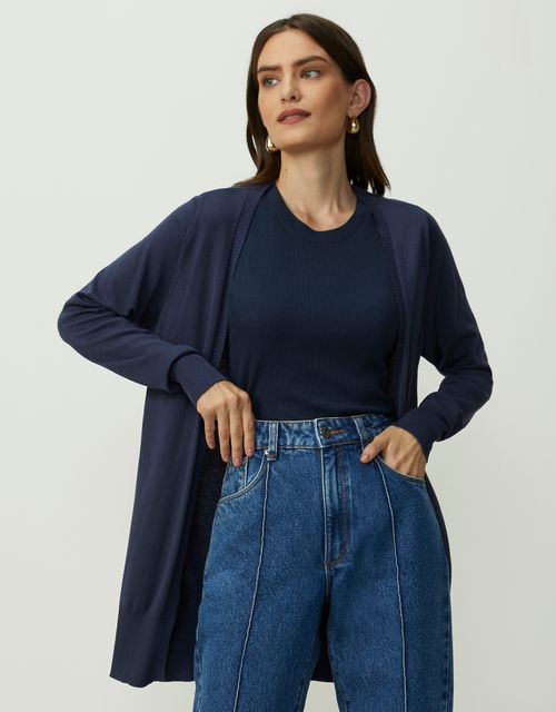 Basic navy knit cardigan