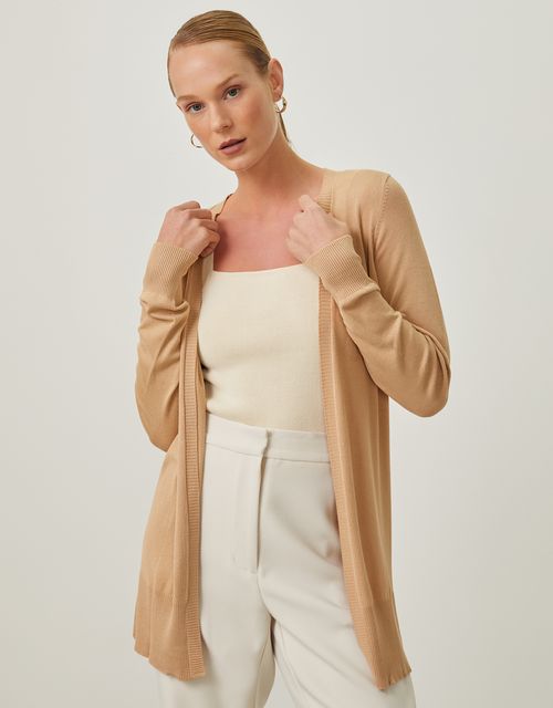 Basic khaki knit cardigan