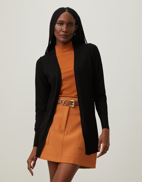 Basic black knit cardigan