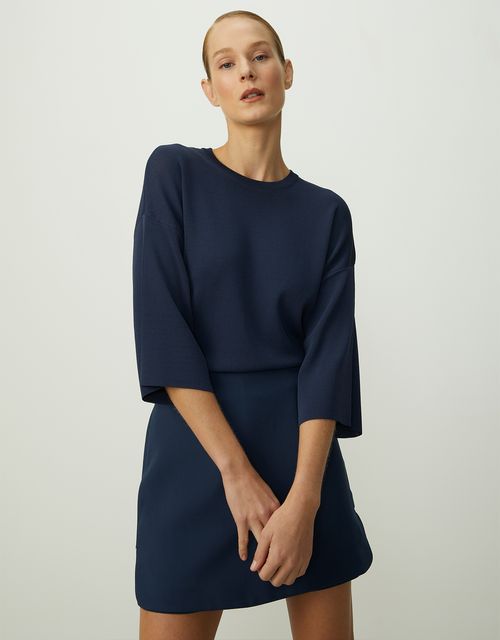 Blue São Paulo knit blouse