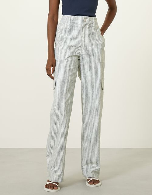 Blue stripe cargo pants