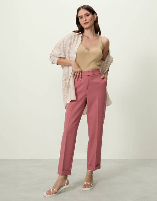 Pink slim tailored pants