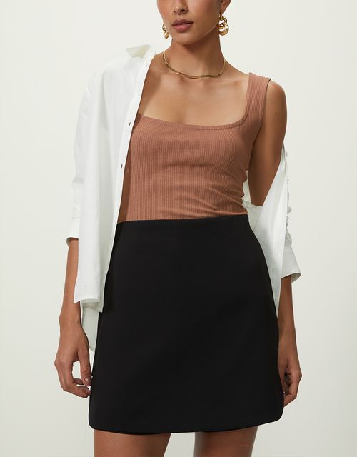 Black short skirt