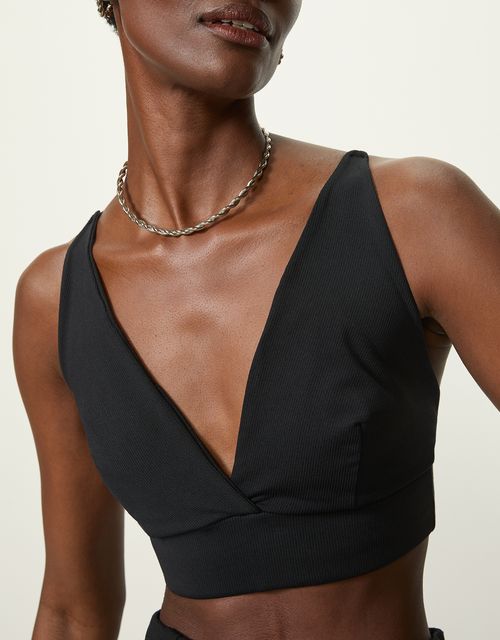 Black mesh top