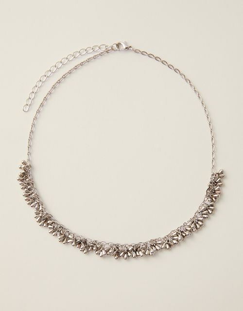 Nickel drops cascade short necklace