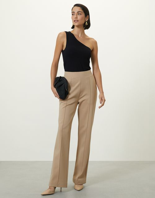 Khaki 360 straight tailored trousers