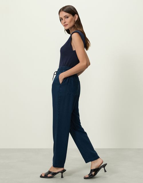 Lyocell denim jogger pants