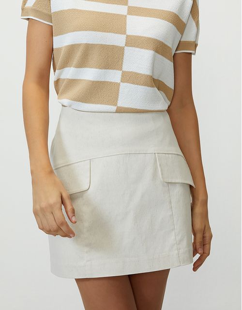 Short-skirt with linen 360