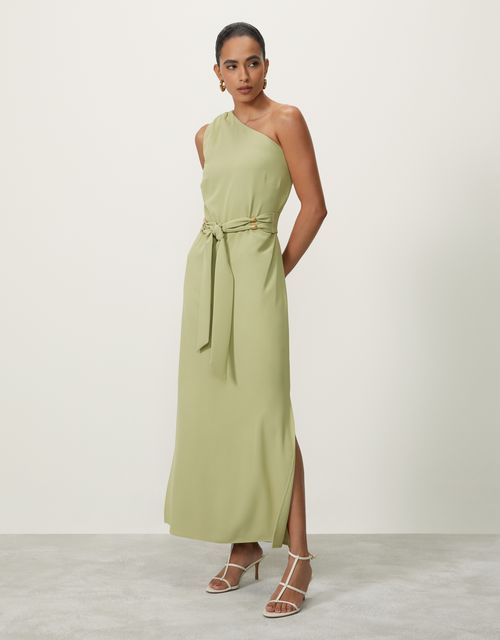 Flared one-shoulder dress