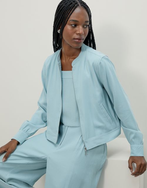 Bomber blue jacket