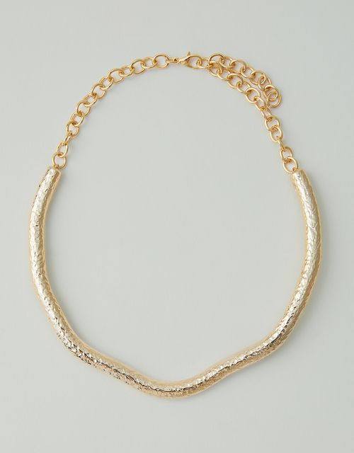 Organic curves choker necklace