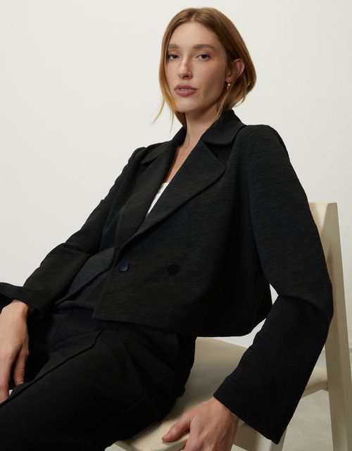 360 texture short blazer