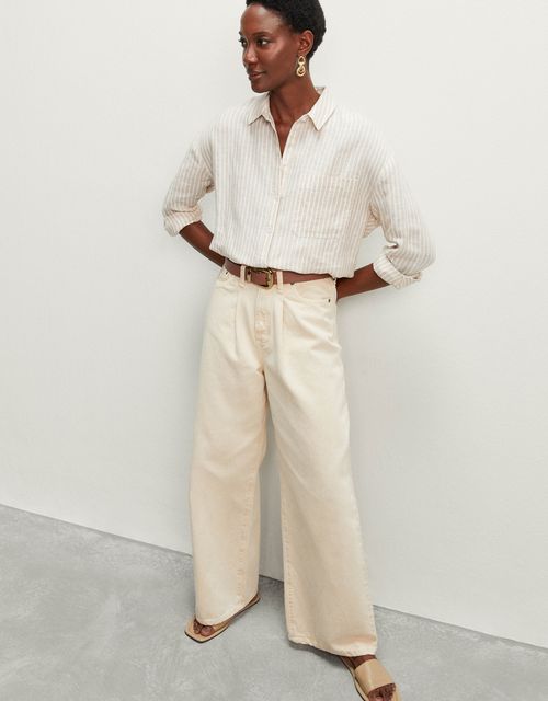 High waist pants with pleats