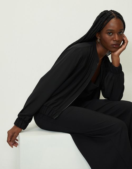 Bomber with ruffles