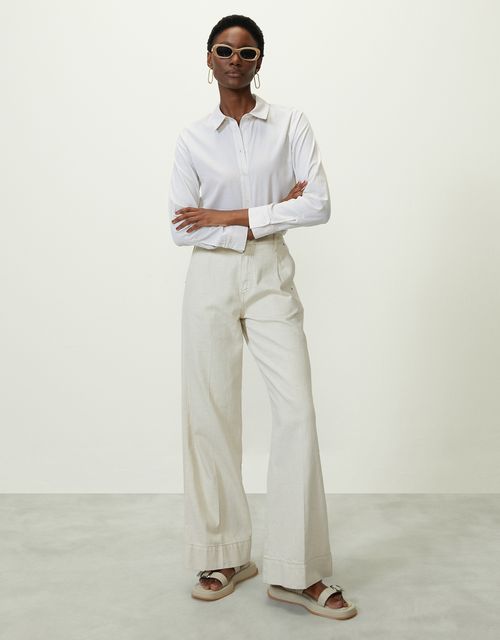 Off-white twill pants