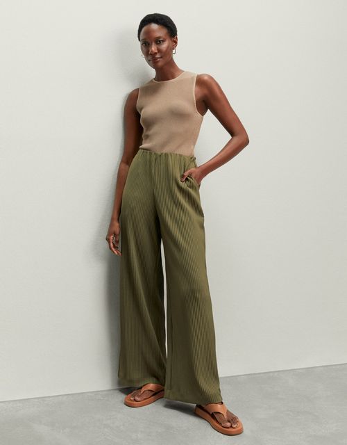 Pleated 360 wide-leg pants