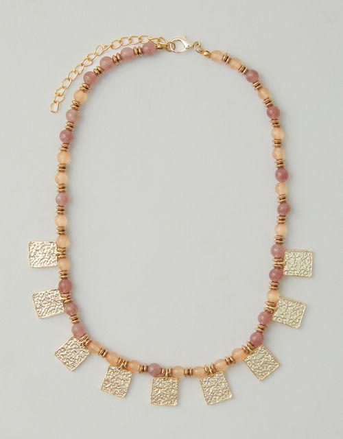 Short necklace mix of natural stones