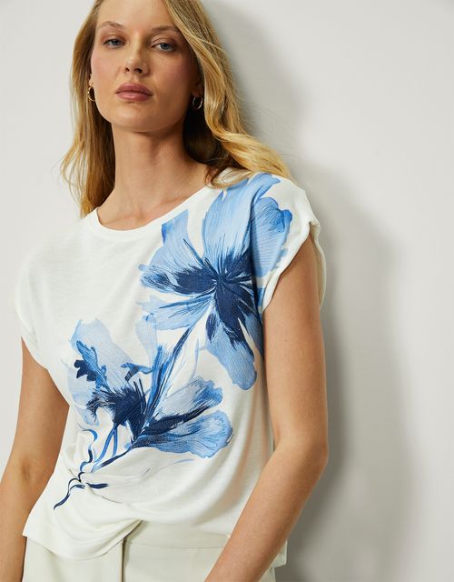 Floral painting t-shirt