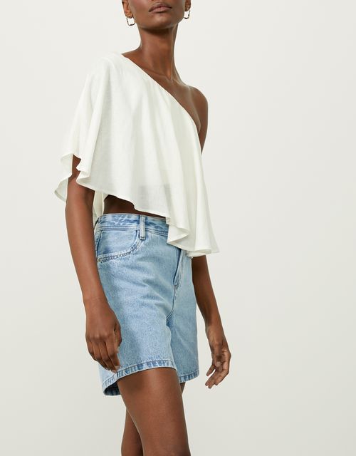Light denim shorts