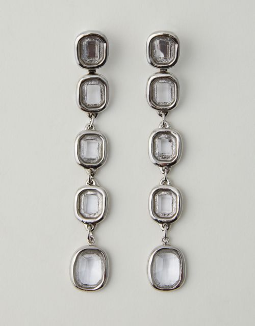 Metal and translucent resin earring