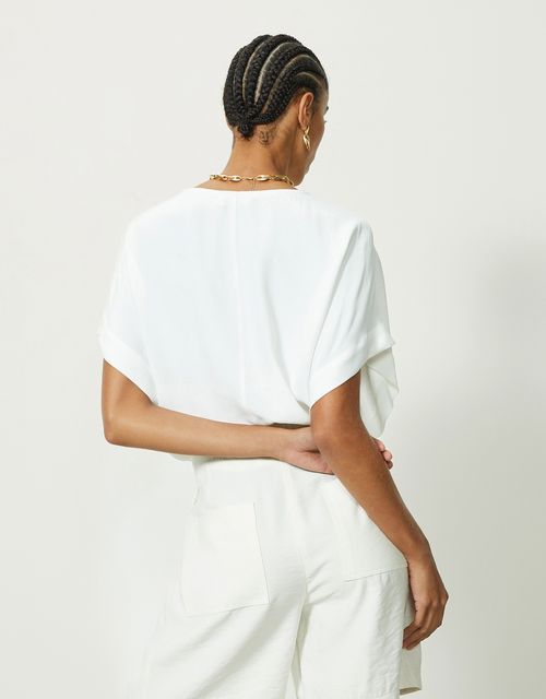 Wide draped blouse