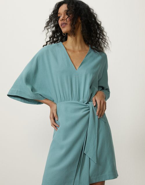 Kimono sleeve short dress