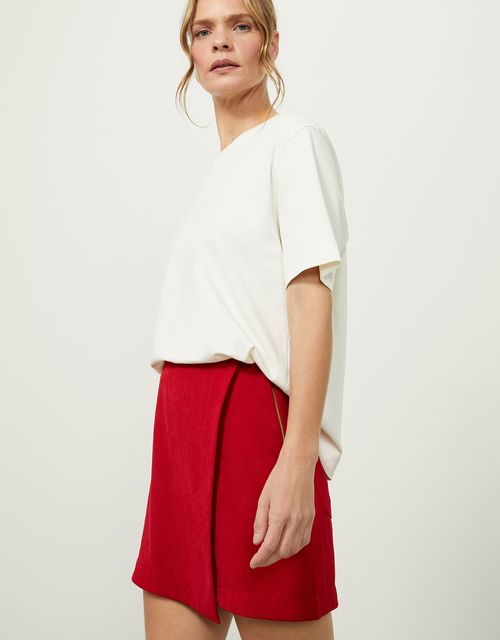 Cross-body short skirt