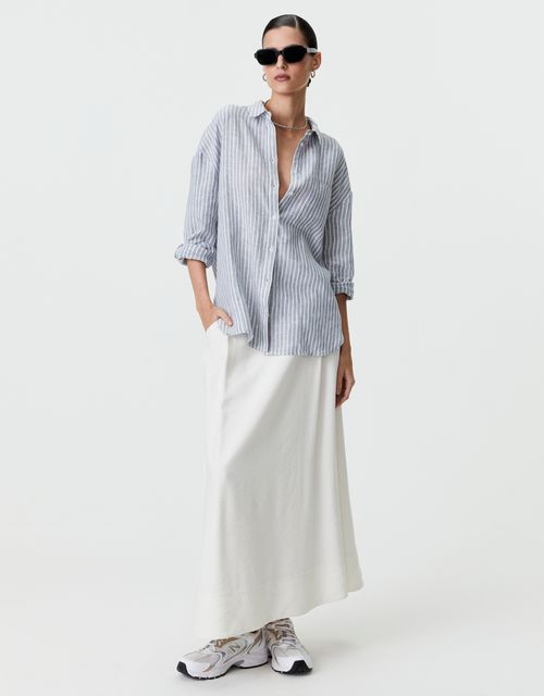 Flared pleated skirt