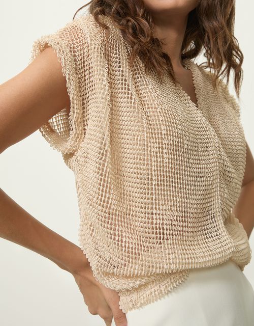 Unstitched knit blouse