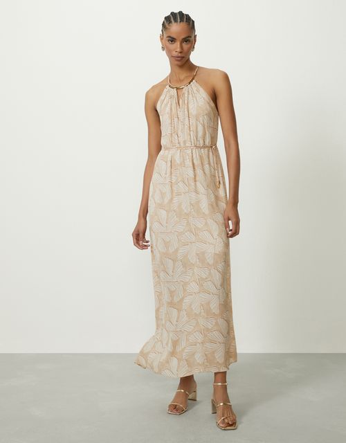 A-line dress with necklace detail