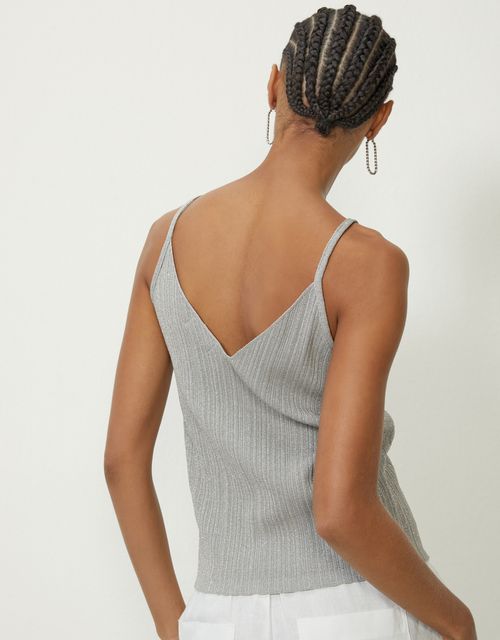 Silver knitted blouse
