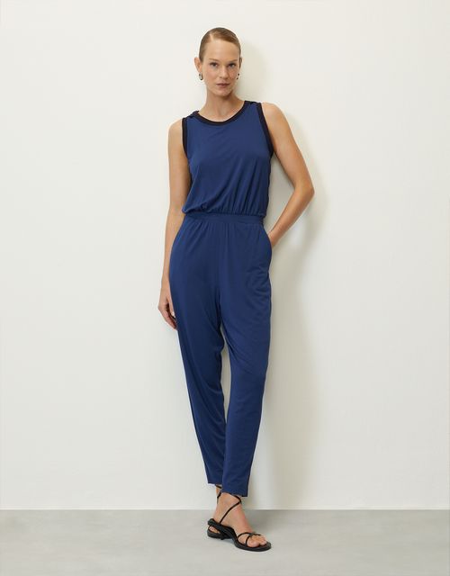 Tapered knit jumpsuit