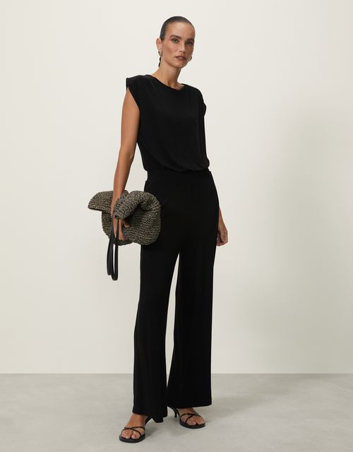 Straight knit jumpsuit