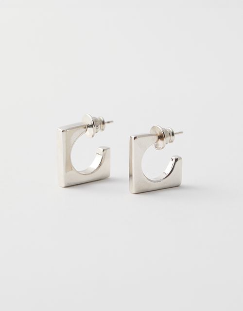 Geometric hoop earring
