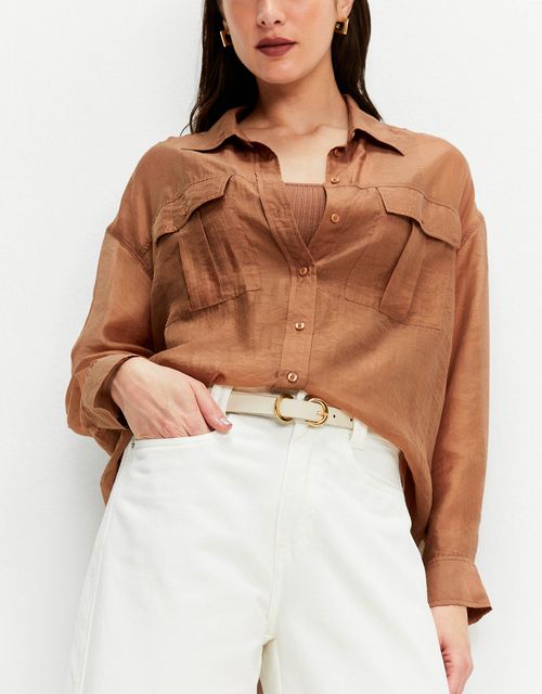 Thin belt with double half-moon buckle