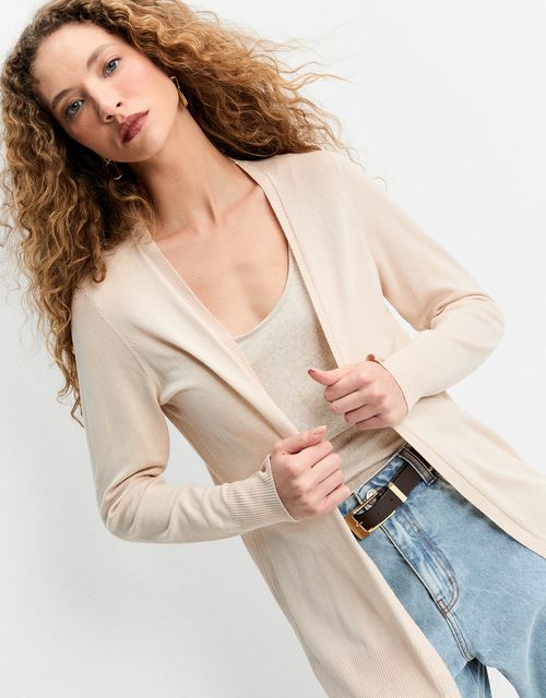Off-white long length cardigan