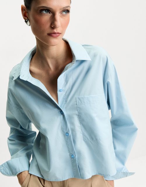 Long sleeve cropped shirt