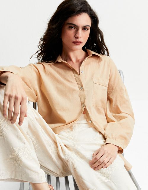 Khaki long sleeve shirt 