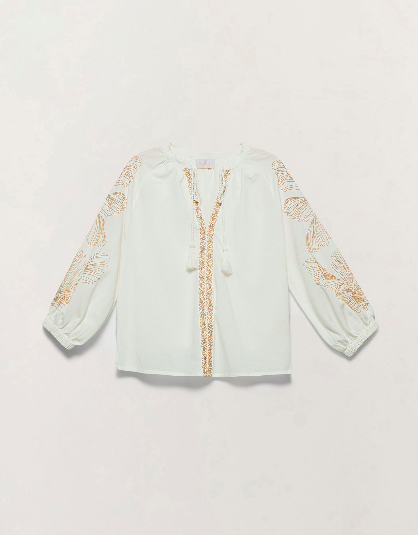 Shell embroidered blouse