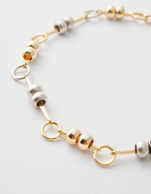 Short combination metal necklace