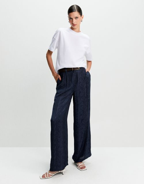 Satin tailored pants